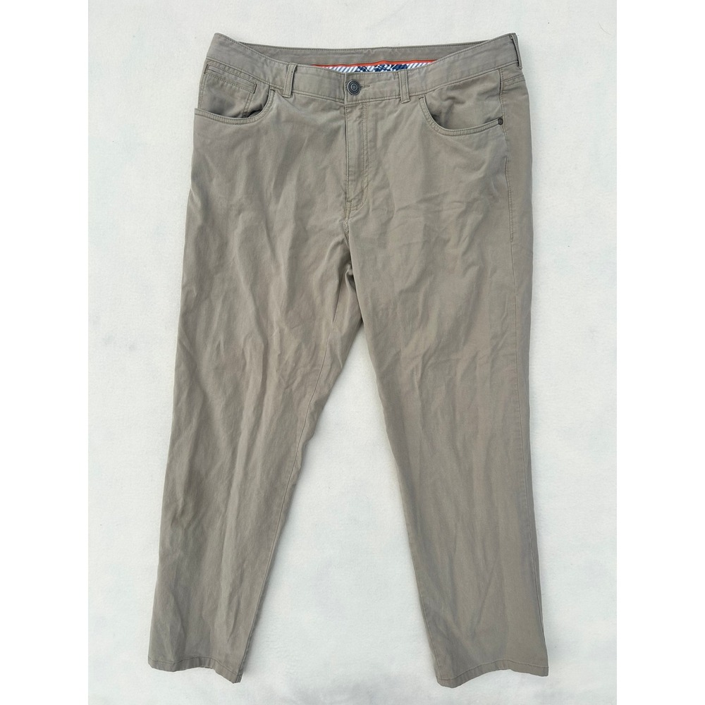Tommy Bahama Boracay Mens 37x30 Khaki Tan 5 Pocket Chino‎ Pants Straight Leg